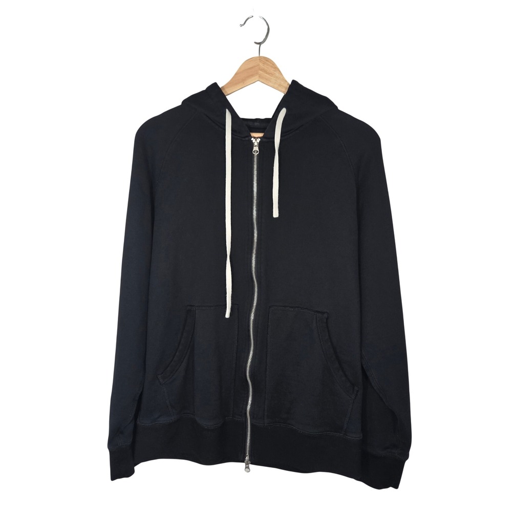 Spier & Mackay Black Full Zip Hoodie Men's Medium Premium Cotton Sweatshirt